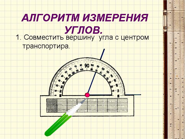 Конспект урока математики по теме Измерение углов (5 класс)