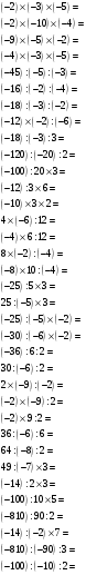 Арифметические действия с числами разных знаков.