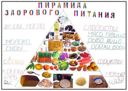 Урок-практикум по биологии в 8 классе на тему «Пирамида здорового питания»