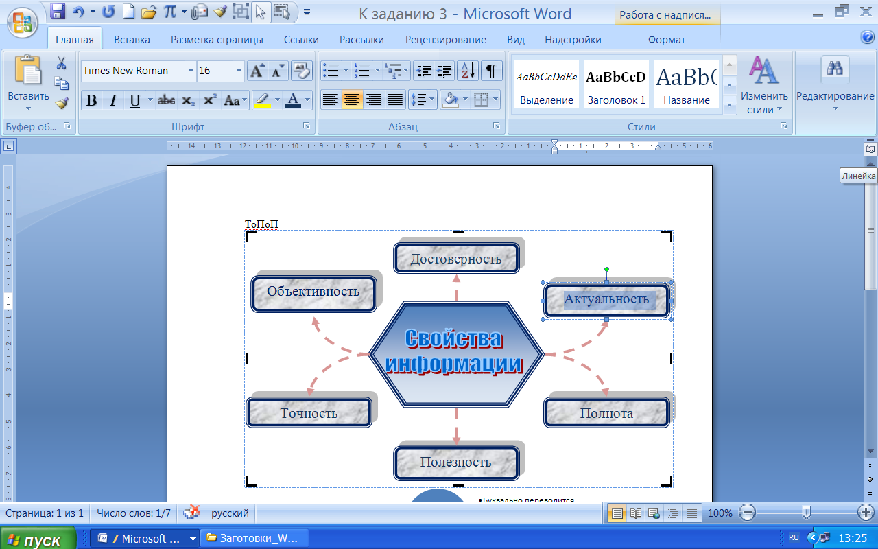 Методические рекомендации к практическим занятиям по работе с графическими объектами в текстовом документе