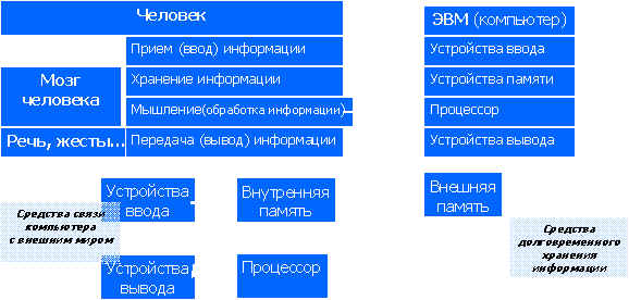 Урок по информатике для 11 класса Архитектура ЭВМ