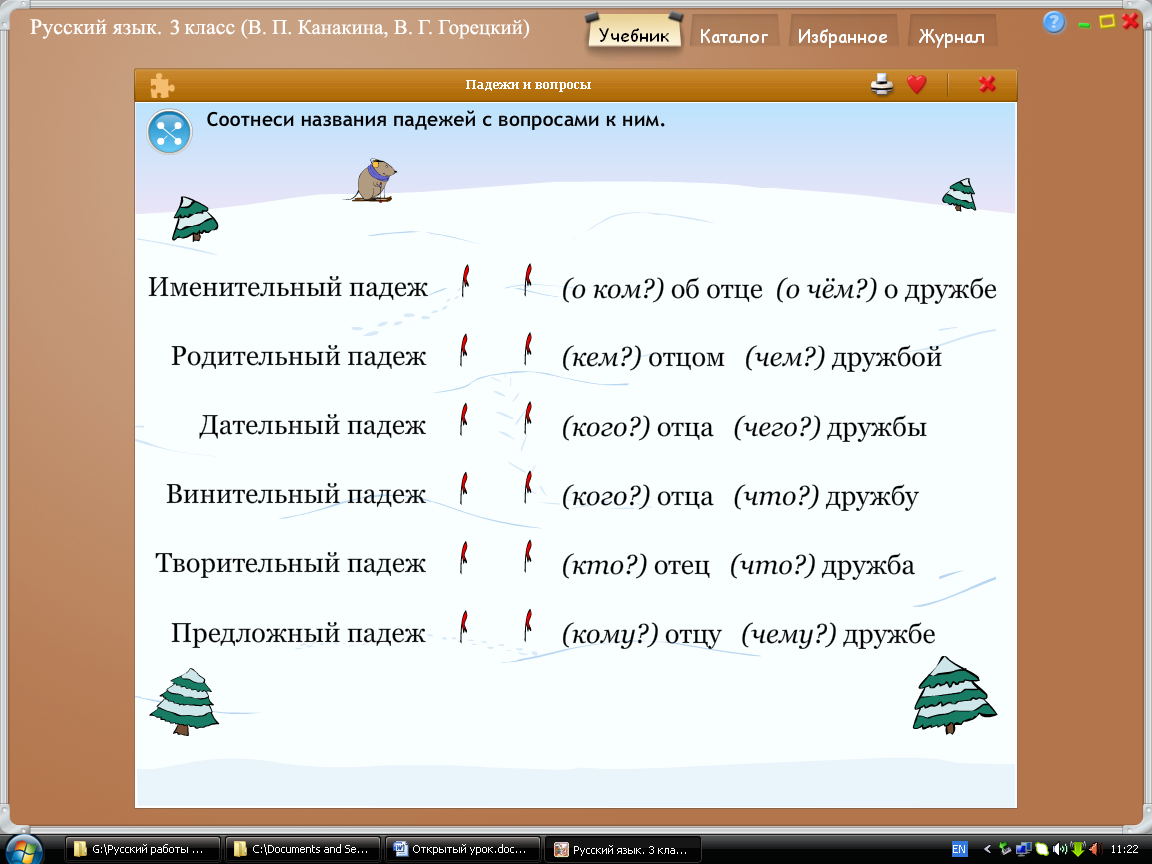 Открытый урок по русскому языку в 3 классе Именительный падеж: кто? что?.