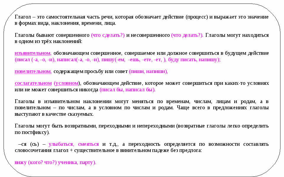 Методический материал по русскому языку Части речи