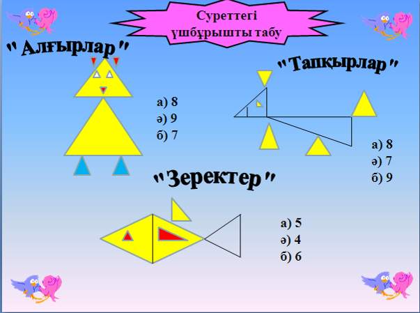 Математика «Білім еліне саяхат»