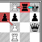 Далеко продвинутая проходная шахматная пешка.