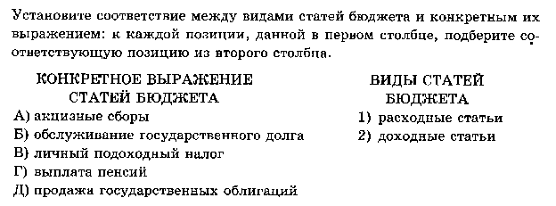 Итоговое тестирование по обществознанию в формате ЕГЭ-2016 (с ответами) по теме Государственный бюджет. Налоги. Деньги. Банки