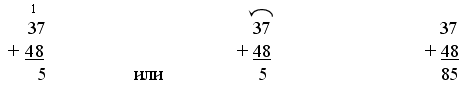 Открытый урок по математике Сложение вида: 37 + 48