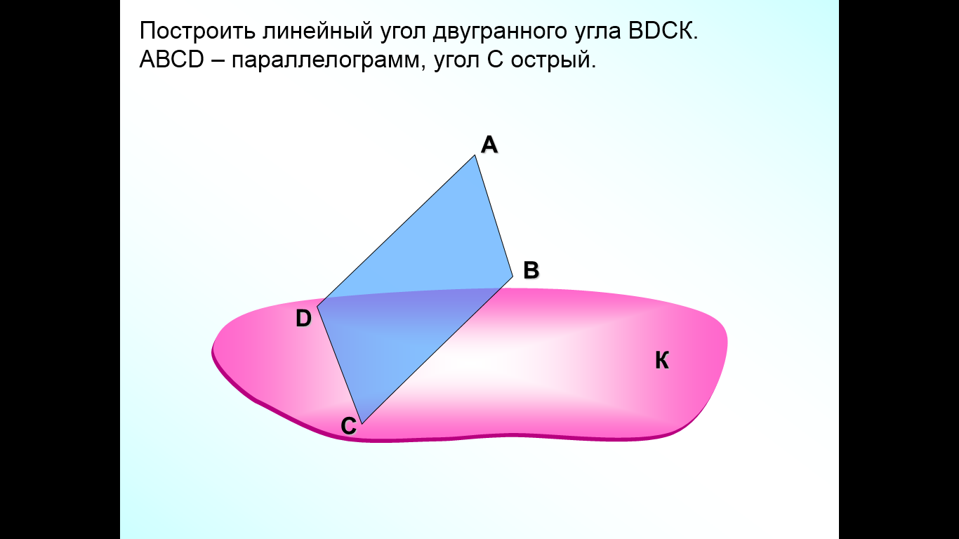 Конспект урока Двугранный угол. Угол между плоскостями