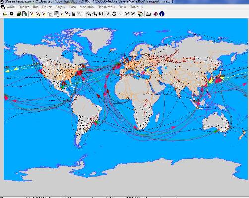 Карта мира мировой транспорт