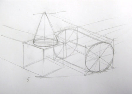 Урок рисования на тему Натюрморт из геометрических тел 5класс