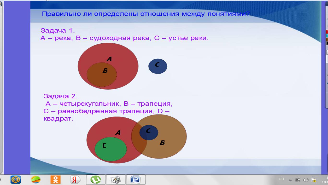 Конспект урока по теме Диаграммы Эйлера-Венна