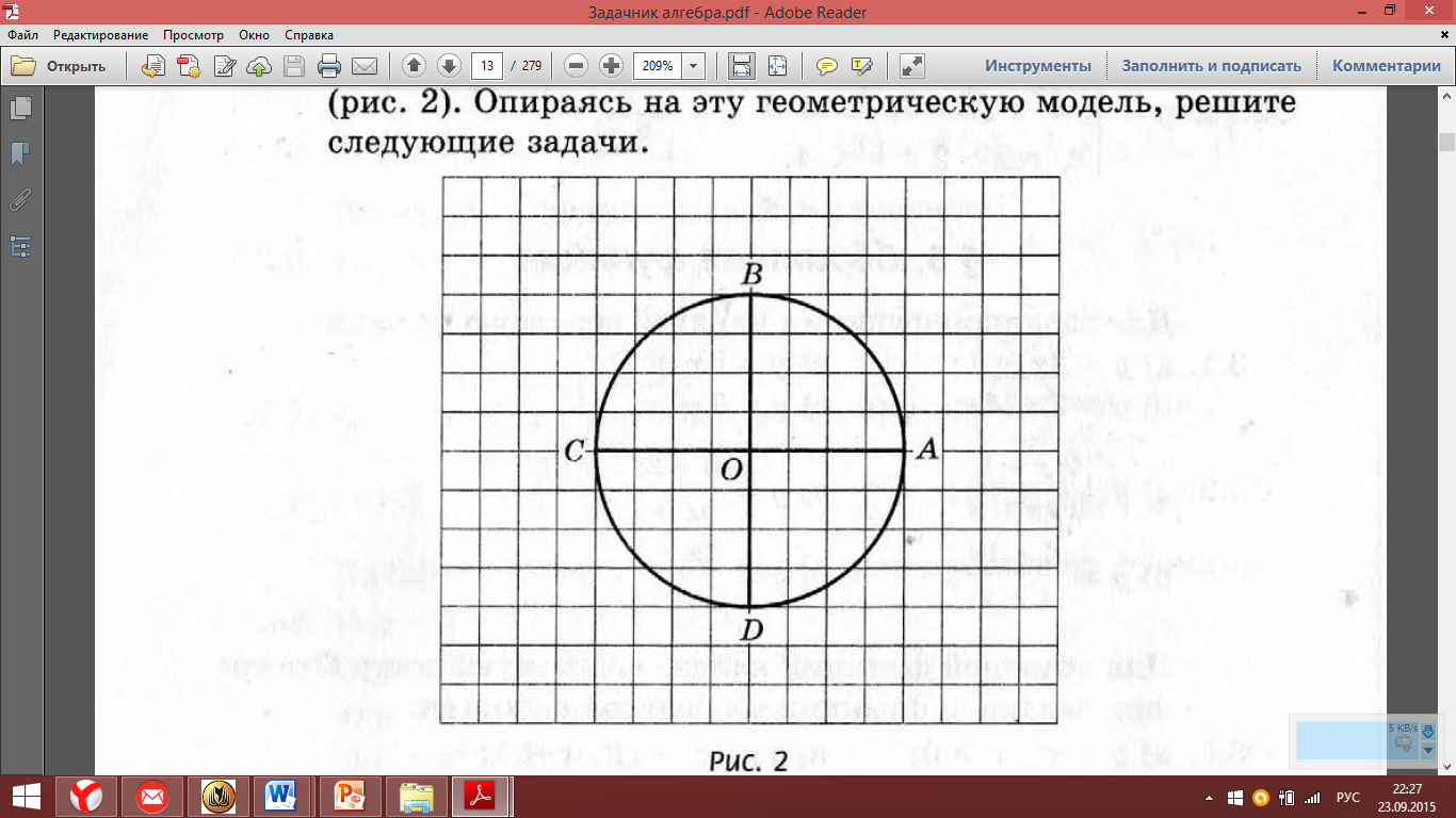 Опорный конспект по математике для учащихся по теме Числовая окружность