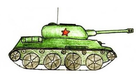 Поэтапное рисование танка 2 класс ИЗО