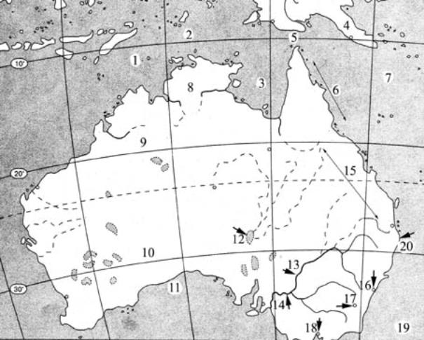 Контурные карты 7 класс австралия страница 9. Немая карта Австралии 7 класс география. Номенклатура Австралии на Катре. Физическая карта Австралии 7 класс контурные карты. Заполнение контурной карты по географии 7 класс Австралия.