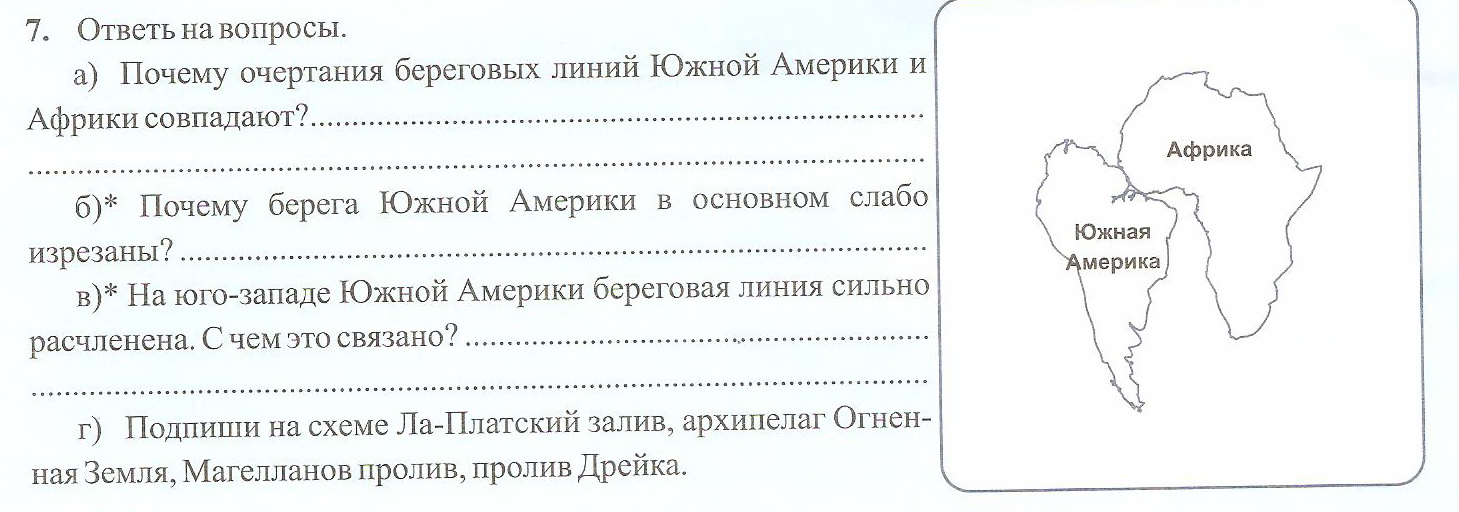 Задания для индивидуальной работы 7 класс