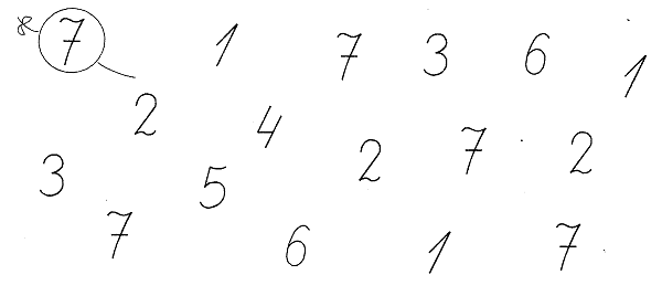 Урок математики на тему Число и цифра 7