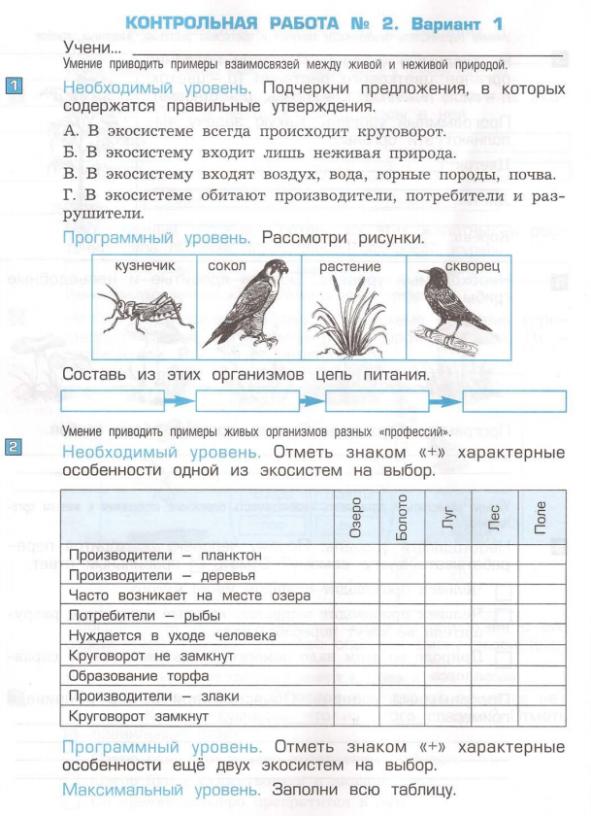 Рабочая программа по окружающему миру