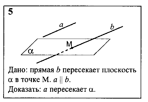 Конспект занятия «Параллельность плоскостей»