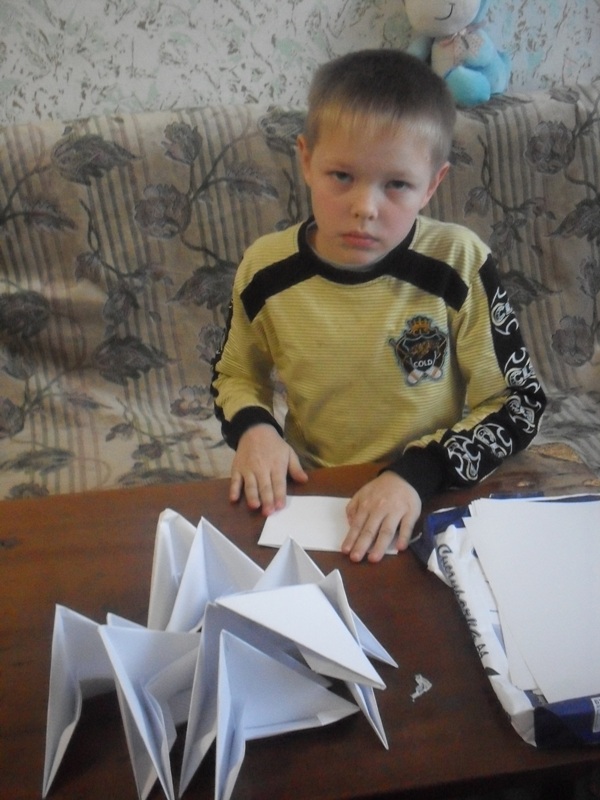 Проектная работа в технике оригами «Лебедь»