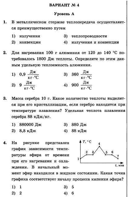 Рабочая программа по физике для 8 класса к учебнику Перышкин