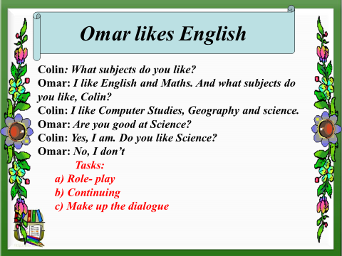 Урок Omar likes English