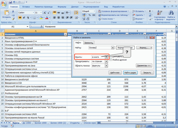 Тестовые задания по программе Excel 2007