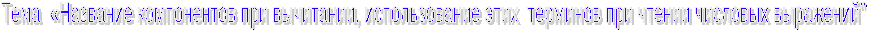 Интегрированный урок: Название компонентов при вычитании, использование этих терминов при чтении числовых выражений. В гости к зимующим птицам (1 класс)