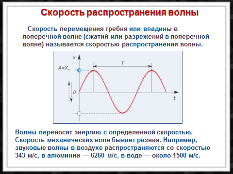 Конспект урока Поперечные и продольные волны 9 класс