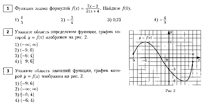 Урок по теме:«Определение числовой функции. Область определения, область значений функции»