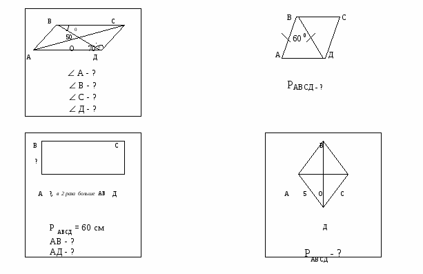 Урок геометрии Свойства четырёхугольников (8 класс)