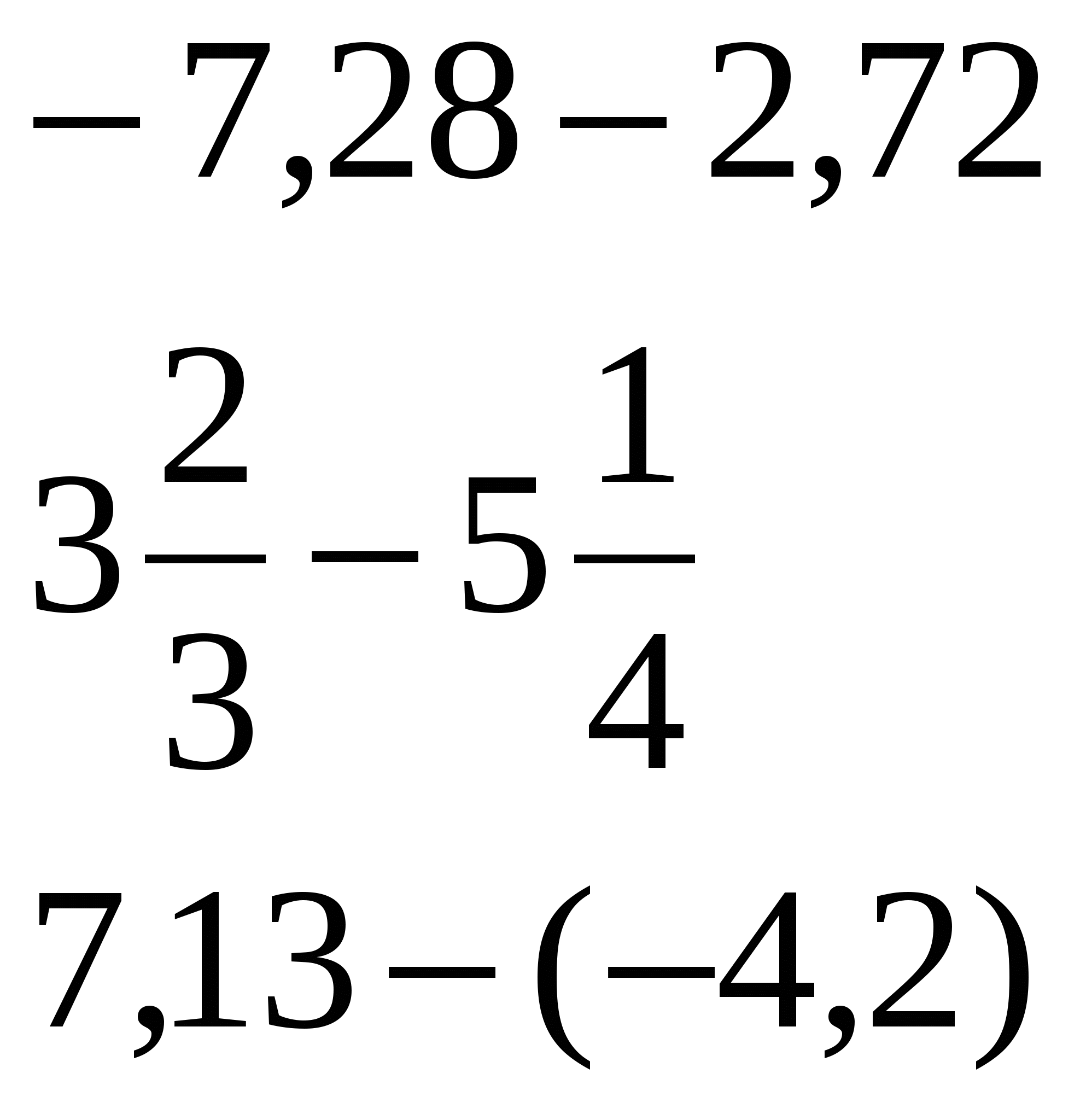 Конспект урока Вычитание рациональных чисел 6 класс
