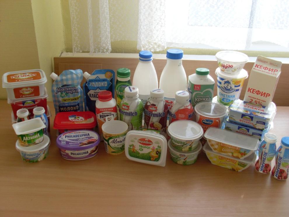 Методические материалы Молочные продукты