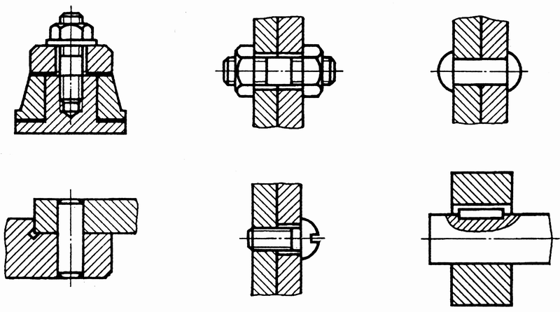 Варианты соединений. Лист соединений болтовое винтовое шпилечное шпоночное. Болтовое соединение чертеж номера крепежных соединений. Крепёжные соединения с их наименованиями. Напишите названия крепежных соединений.