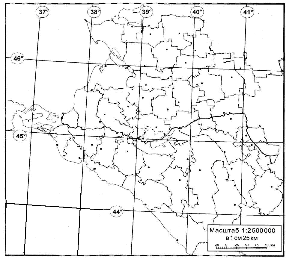 Контурная карта краснодарского края 4 класс кубановедение фото