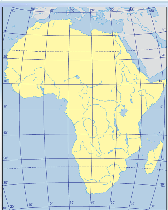 Проверочная работа по номенклатуре материка Африка