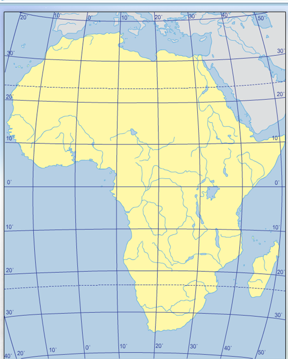 Контурная карта 7 класс с 8 африка