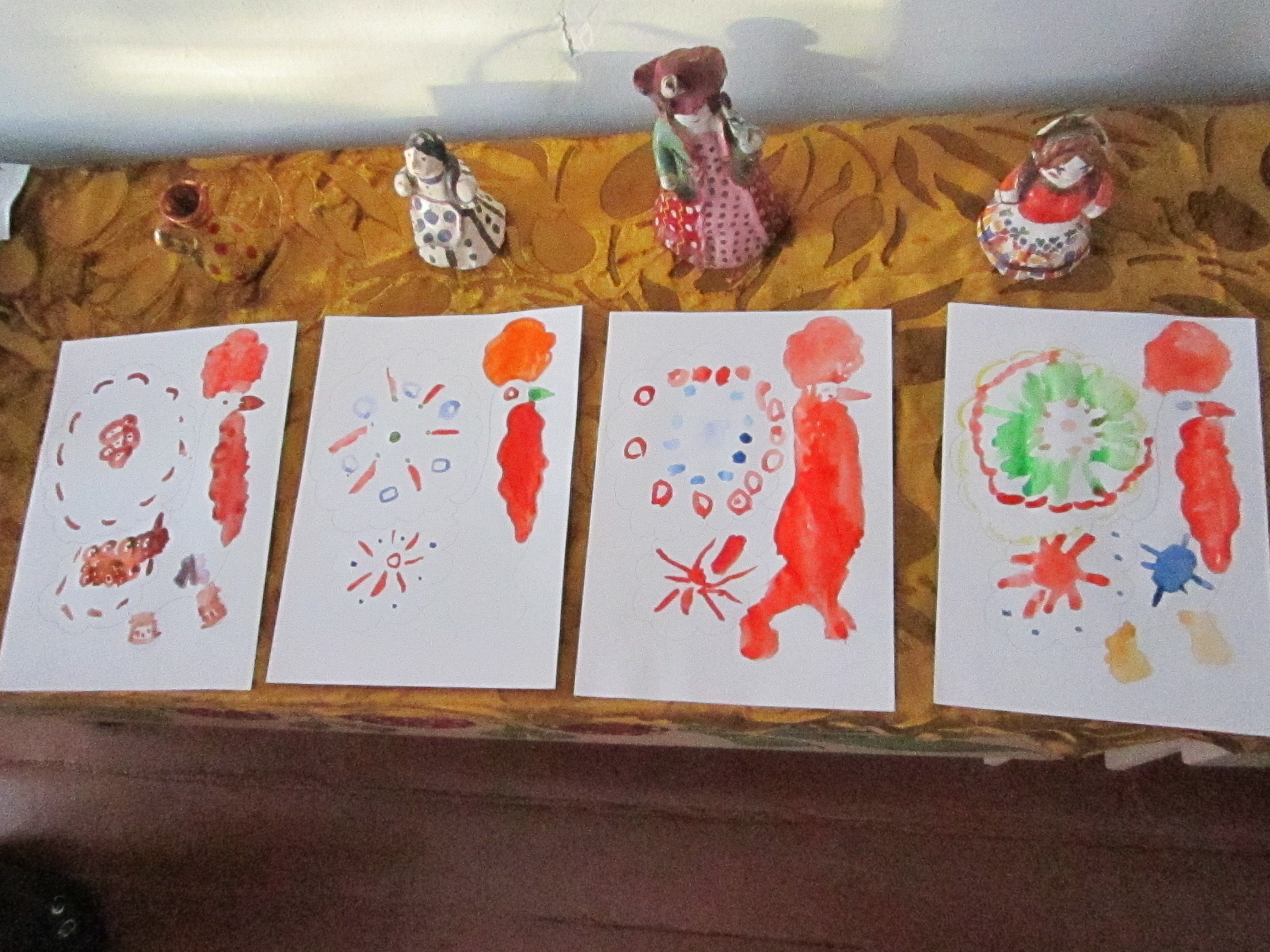 Тема: Декоративное рисование по мотивам дымковской росписи «Индюк». в классе предшкольной подготовки для детей 5-6 лет
