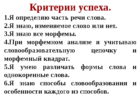 Он-лайн урок-лекция по русскому языку на тему Морфемика и словообразование