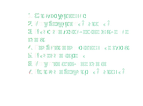 Конспект урока русского языка во 2 классе