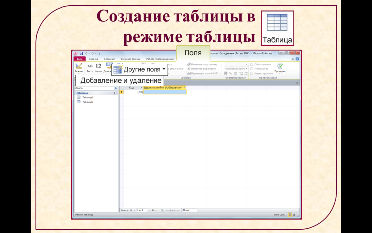 Конспект Программная среда MS Access (9 класс)