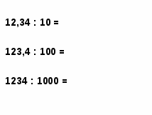 Разработка урока 5 класс Умножение и деление десятичных дробей на 10,100,1000...