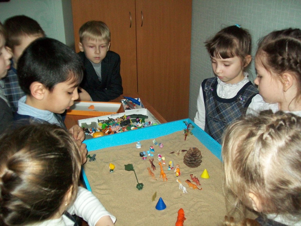 Занятие: Развитие воображения и речи методом песочной терапии у детей 7-8 лет