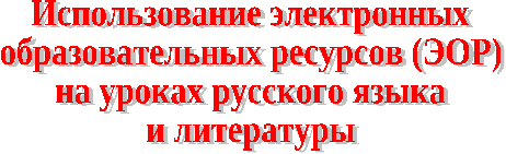 Брошюра Использование электронных образовательных ресурсов в преподавании русского языка и литературы