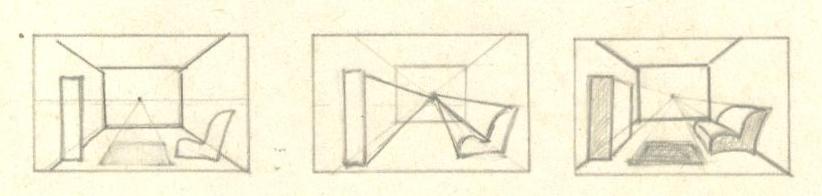 Как нарисовать диван в угловой перспективе