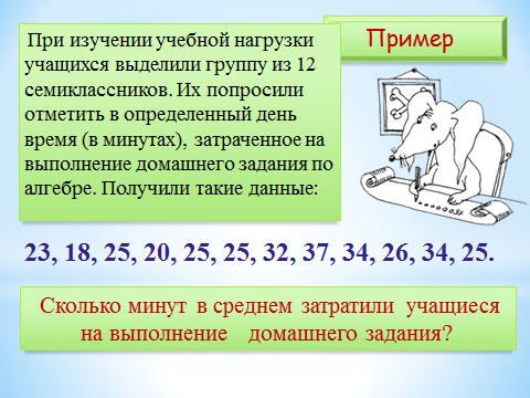 Урок по алгебре на тему Среднее арифметическое, размах и мода (7 класс)