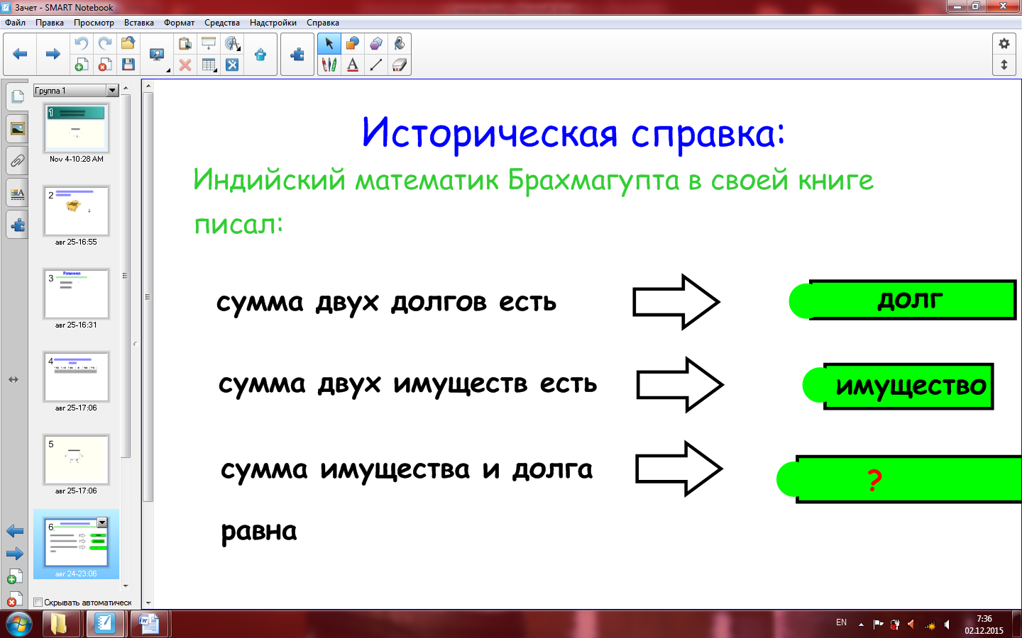 Выступление на занятии творческой группы