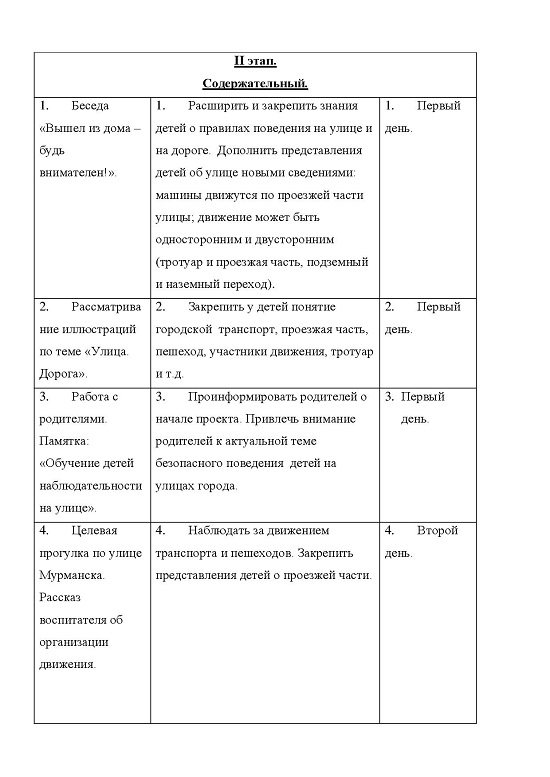 Проект по формированию у детей среднего дошкольного возраста навыков безопасного поведения на дороге.