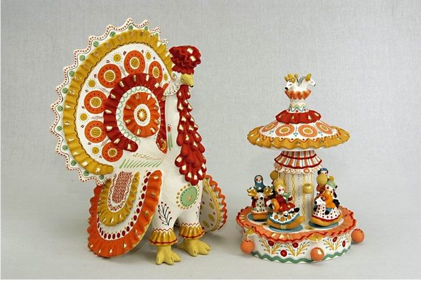 Конспект Произведения прикладного искусства: гжельская и хохломская посуда, дымковская и богородская игрушка.