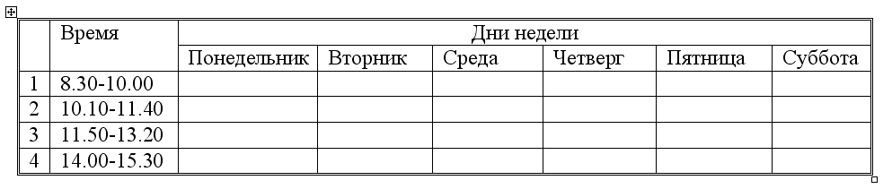 Лабораторная работа №3 Word