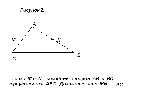 Урок по темеСредняя линия треугольника